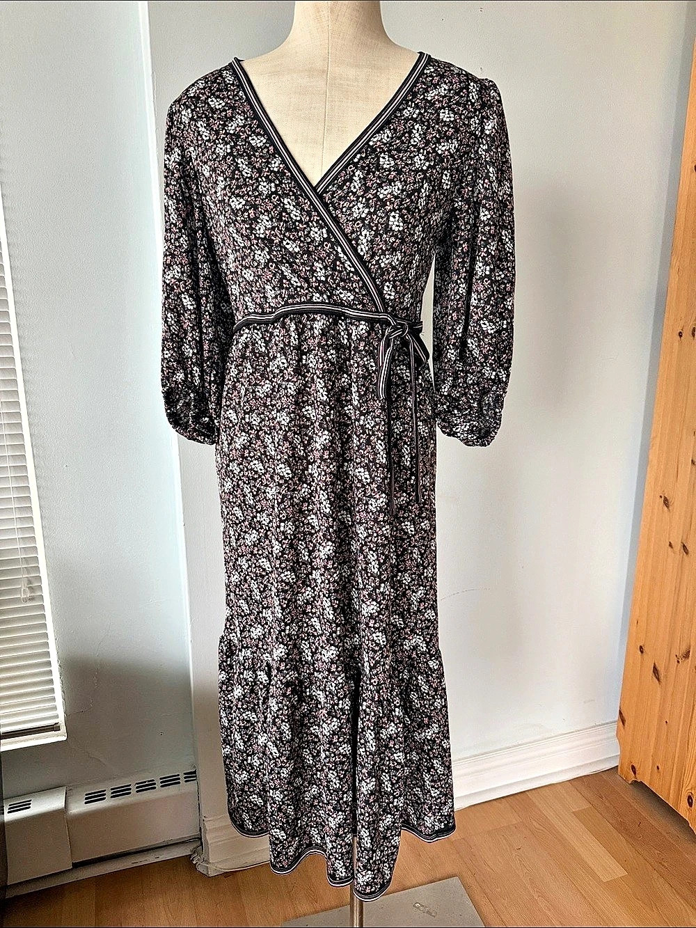 Max Studio Floral Wrap floral Dress